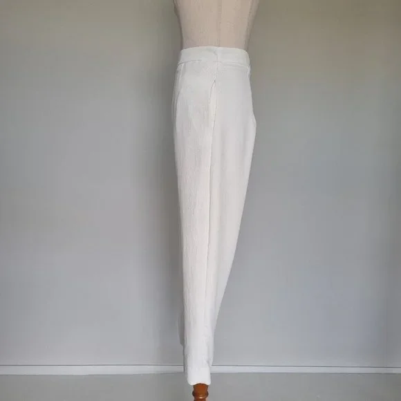 Kookai Oyster White High Rise Straight Leg Pants Size 36 - Picture 3 of 9